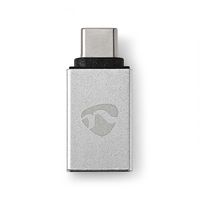 Nedis CCTB60915AL tussenstuk voor kabels USB Type-C Male USB A Female Aluminium - thumbnail