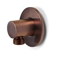 Aansluitbocht Blue Label Brondby | Voor inbouwthermostaat | Messing | Rond | Geborsteld brons Aansluitbocht Blue Label Brondby | Voor inbouwthermostaat | Messing | Rond | Geborsteld brons