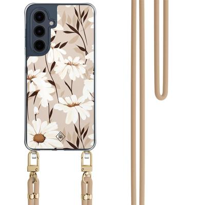 Samsung Galaxy A16 hoesje met beige koord - In bloom