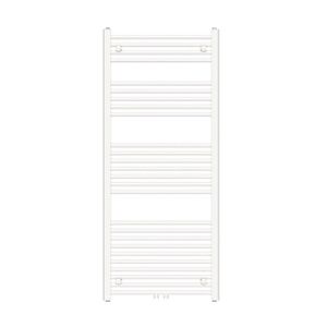 Adema Basic radiator 60x140cm recht middenaansluiting wit