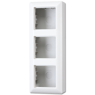 Jung AS500 opbouwbehuizing met afdekraam 3-voudig creme AS583AW