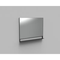 Badkamerspiegel met Planchet Arcqua Reflect 100x80 cm Mat Zwart - thumbnail