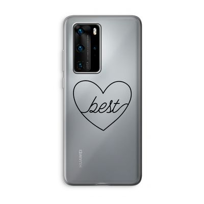 Best heart black: Huawei P40 Pro Transparant Hoesje