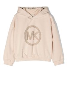 Michael Kors Kids hoodie en jersey à logo brodé de sequins - Tons neutres