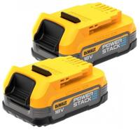 DeWalt dcbp034e2-xj twinpack powerstack accu | 18v xr | 1.7ah - dcbp034e2-xj