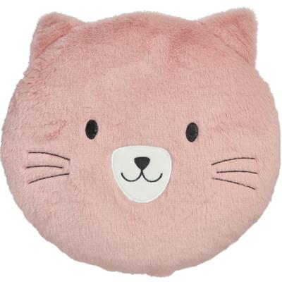 Dieren sierkussen kinderkamer - kat - roze - 30 cm - polyester Dieren sierkussen kinderkamer - kat - roze - 30 cm - polyester