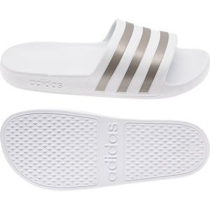 adidas Slipper Aqua Adilette - Opruiming - Accessoires - White/Silver - maat 37