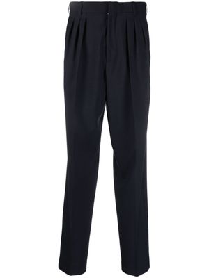 Kenzo pantalon de costume à design plissé - Bleu