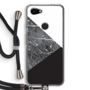 Combinatie marmer: Pixel 3a Transparant Hoesje met koord