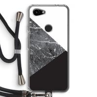 Combinatie marmer: Pixel 3a Transparant Hoesje met koord