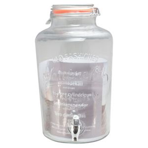 Drankdispenser/limonadedispenser - glas - 8 liter - 18 x 37 cm