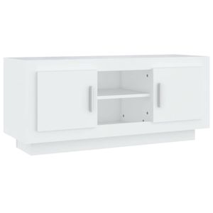 The Living Store Televisiemeubel Stereokast - 102 x 35 x 45 cm - Wit