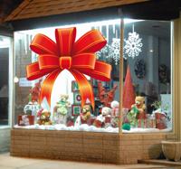 Kerst raamsticker strik
