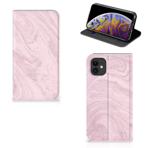 Apple iPhone 11 Standcase Marble Pink - Origineel Cadeau Vriendin