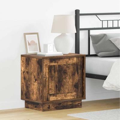 Nachtkastje met Gerookt eiken 44 x 34,5 x 45 cm Bewerkt hout