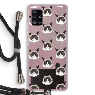 It's a Purrr Case: Samsung Galaxy A51 5G Transparant Hoesje met koord