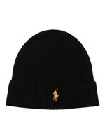 Polo Ralph Lauren Polo Pony-embroidered wool beanie - Noir