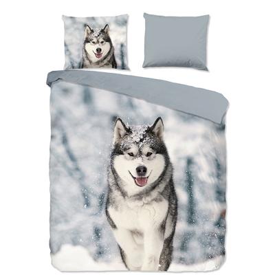 Dekbedovertrek Katoen Flanel Husky Natuur & Dieren 240x200 Cm Good Morning - Dekbed-Discounter.nl