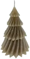 Home Society kaars kerstboom windy 8x11cm taupe 1 stuks