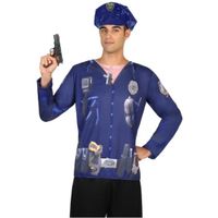 Politie verkleed shirt voor heren - thumbnail