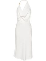 Elisabetta Franchi robe à logo en jacquard - Blanc