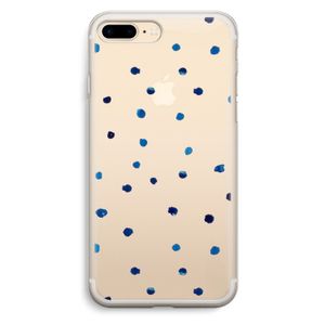 Blauwe stippen: iPhone 7 Plus Transparant Hoesje