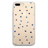 Blauwe stippen: iPhone 7 Plus Transparant Hoesje