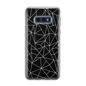 Geometrische lijnen wit: Samsung Galaxy S10e Transparant Hoesje