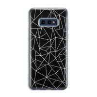 Geometrische lijnen wit: Samsung Galaxy S10e Transparant Hoesje