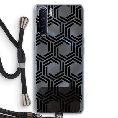 Geometrisch patroon: Oppo A91 Transparant Hoesje met koord