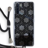 Geometrisch patroon: Oppo A91 Transparant Hoesje met koord