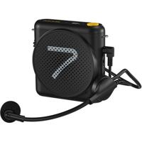 7Ryms Presentatie-speaker met bedrade headset - zwart