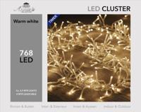 Cluster lights 768 lampjes 4,5m LED warm wit 4m aanloopsnoer transparant bibui Transformator Cluster lights CoenBakker - Annas collection