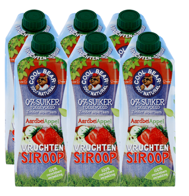 Cool Bear Vruchtensiroop Aardbei en Appel Cool Bear Vruchtensiroop Aardbei en Appel
