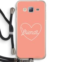 Friends heart: Samsung Galaxy J3 (2016) Transparant Hoesje met koord