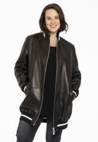 Yoek Jas baseball LEATHER | Zwart | Maat 46/48