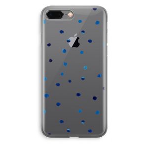 Blauwe stippen: iPhone 8 Plus Transparant Hoesje