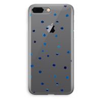 Blauwe stippen: iPhone 8 Plus Transparant Hoesje