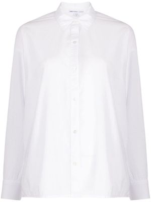 James Perse chemise en popeline à col italien - Blanc