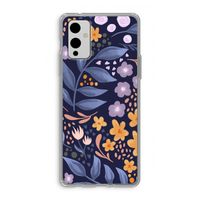 Flowers with blue leaves: OnePlus 9 Transparant Hoesje