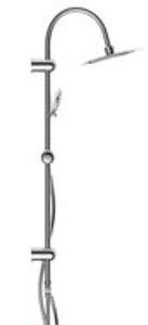 JAMAICA FRESH hoofddouche set, chroom grote wellness-hoofddouche met antikalk nozzles, (Ø ca. 20 cm) metalen douchestang max. lengte: ca. 101 cm (hoogte tot hoofddouche ca. 85 cm) vóór montage i