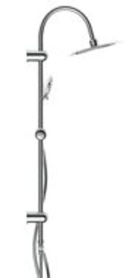 JAMAICA FRESH hoofddouche set, chroom grote wellness-hoofddouche met antikalk nozzles, (Ø ca. 20 cm) metalen douchestang max. lengte: ca. 101 cm (hoogte tot hoofddouche ca. 85 cm) vóór montage i