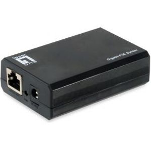 LevelOne POS-5000 network splitter Zwart Power over Ethernet (PoE)