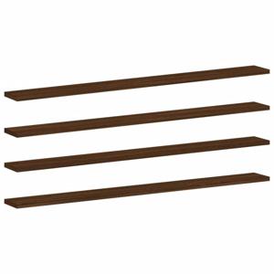 vidaXL Wandschappen 4 st 100x10x1,5 cm bewerkt hout bruineikenkleurig