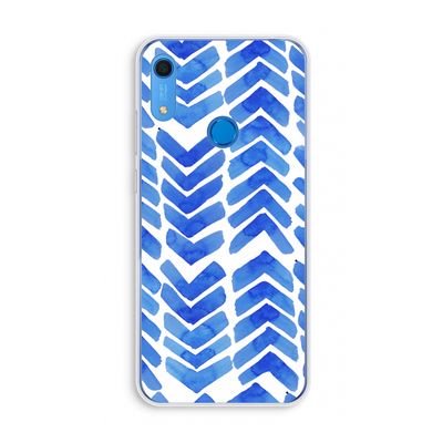 Blauwe pijlen: Huawei Y6s Transparant Hoesje