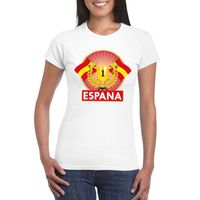 Wit Spanje supporter kampioen shirt dames - thumbnail