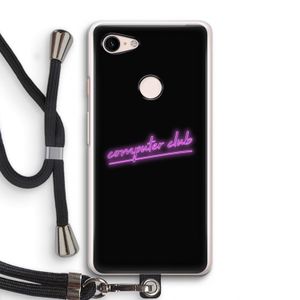 Vice Black: Pixel 3 Transparant Hoesje met koord