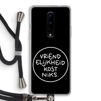 Vriendelijkheid: OnePlus 8 Transparant Hoesje met koord