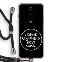 Vriendelijkheid: OnePlus 8 Transparant Hoesje met koord