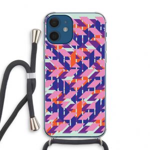 Skew Blush 3: iPhone 12 mini Transparant Hoesje met koord